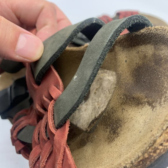 Birkenstock Tatami Black Red Cross Strap Women's 41 - Picture 5 of 7